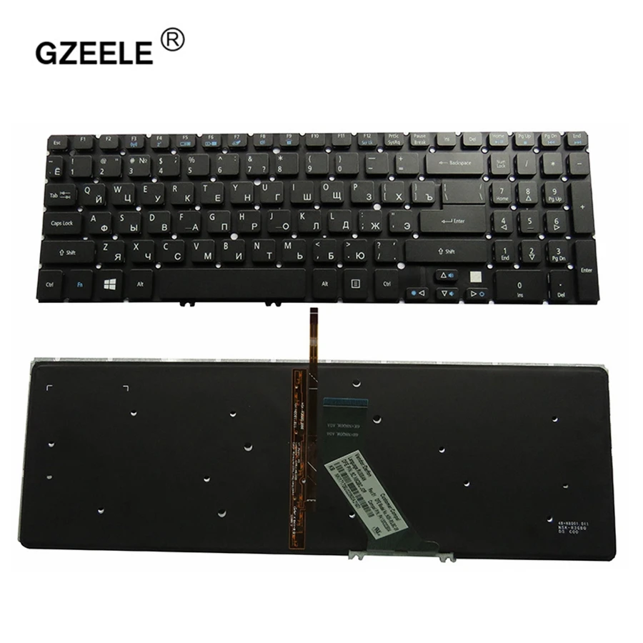 GZEELE russian Keyboard for Acer Aspire V7-581 V7-581G V7-581P V7-581PG V7-582P V7-582PG EK-571G RU Backlit laptop without frame
GZEELE russian Keyboard for Acer Aspire V7-581 V7-581G V7-581P V7-581PG V7-582P V7-582PG EK-571G RU Backlit laptop without frame