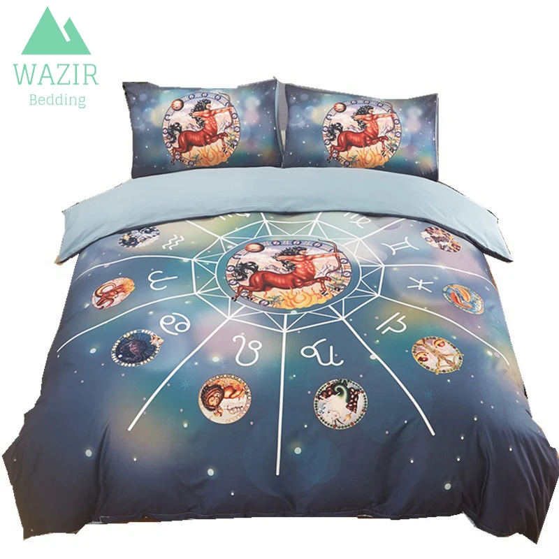 WAZIR Twelve Constellations 3D Digital Printing Bedding Set Duvet Cover Set Pillowcases Home Textile Bedclothes Queen King Size
WAZIR Twelve Constellations 3D Digital Printing Bedding Set Duvet Cover Set Pillowcases Home Textile Bedclothes Queen King Size