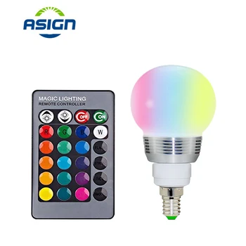 RGB LED Bulb Lamp E27 E14 LED Bulb 16 Color Magic LED Night Light Lamp Dimmable Magic Stage Light + 24key Remote Control
RGB LED Bulb Lamp E27 E14 LED Bulb 16 Color Magic LED Night Light Lamp Dimmable Magic Stage Light + 24key Remote Control