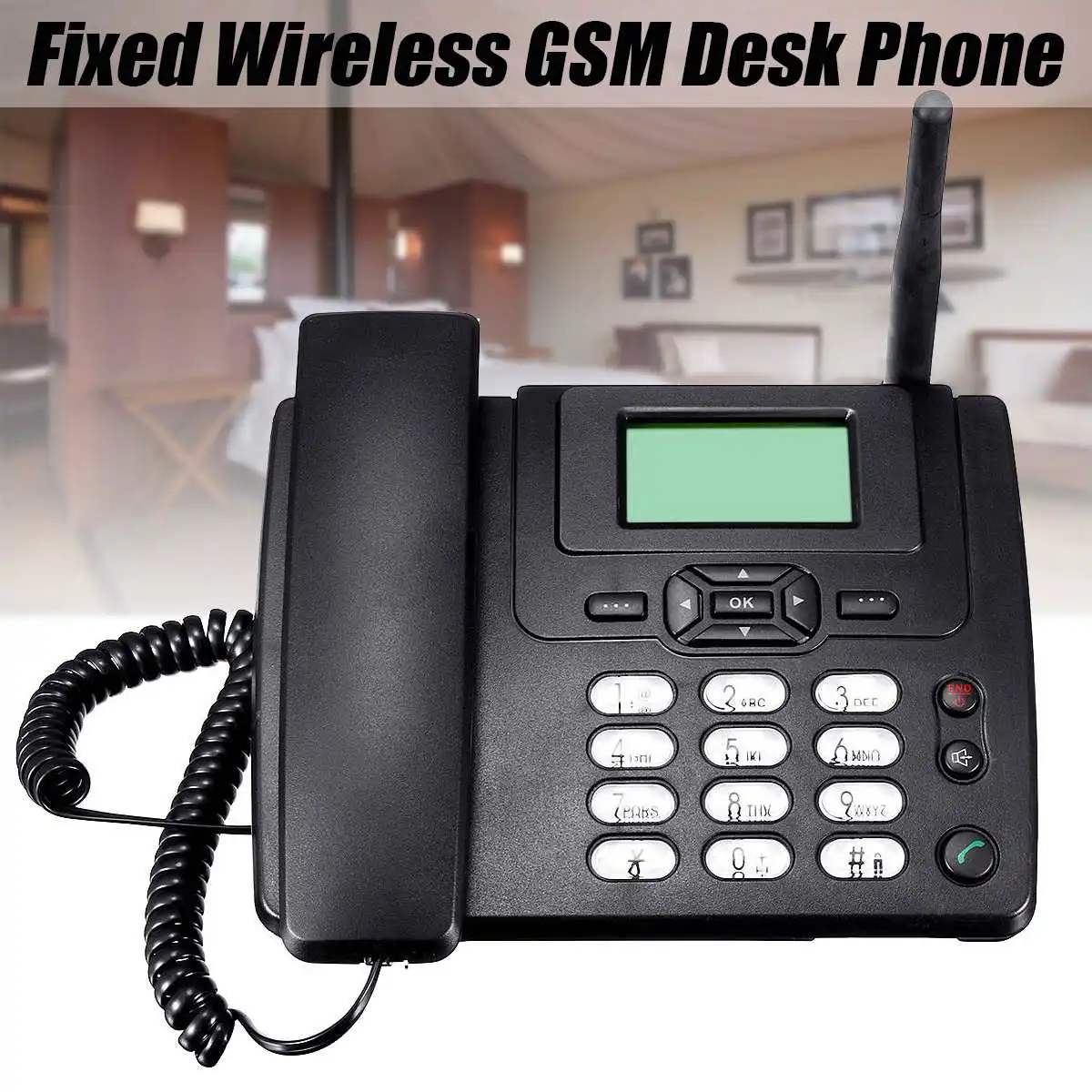 EU Plug Desktop Wireless Telephone GSM Fixed Phone Support SIM Card for House Home Call Center Office Company Hotel
EU Plug Desktop Wireless Telephone GSM Fixed Phone Support SIM Card for House Home Call Center Office Company Hotel