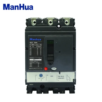 Manhua 3 Phase 100A NSX-100N Short Circuit Overload Protection Molded Case Circuit Breaker Surge Protector
Manhua 3 Phase 100A NSX-100N Short Circuit Overload Protection Molded Case Circuit Breaker Surge Protector