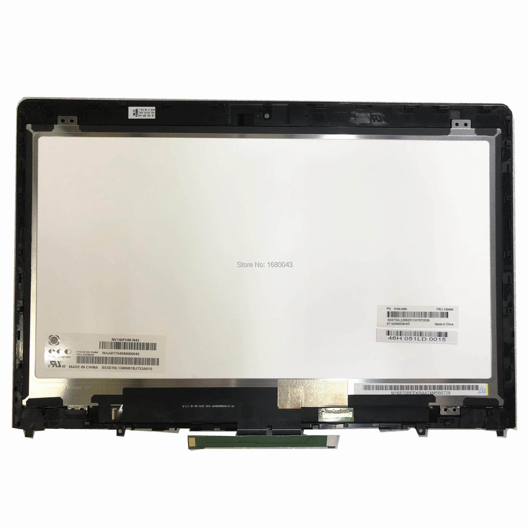 NV140FHM-N45 LCD Screen Touch Screen Digitizer Glass Assembly Complete Replacement Parts Bezel For Lenovo Thinkpad P40 Yoga 460
NV140FHM-N45 LCD Screen Touch Screen Digitizer Glass Assembly Complete Replacement Parts Bezel For Lenovo Thinkpad P40 Yoga 460