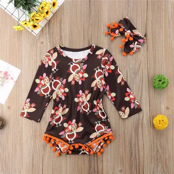 Autumn Long Sleeve Round neck Jumpsuit Headband Girls Clothing Cotton Cute 2PSC Thanksgiving Toddler Infant Baby Girl Bodysuits
Autumn Long Sleeve Round neck Jumpsuit Headband Girls Clothing Cotton Cute 2PSC Thanksgiving Toddler Infant Baby Girl Bodysuits