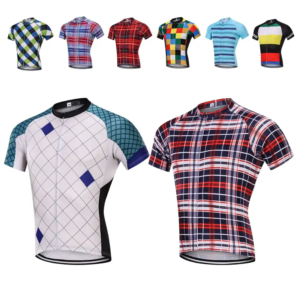 plaid mtb jersey