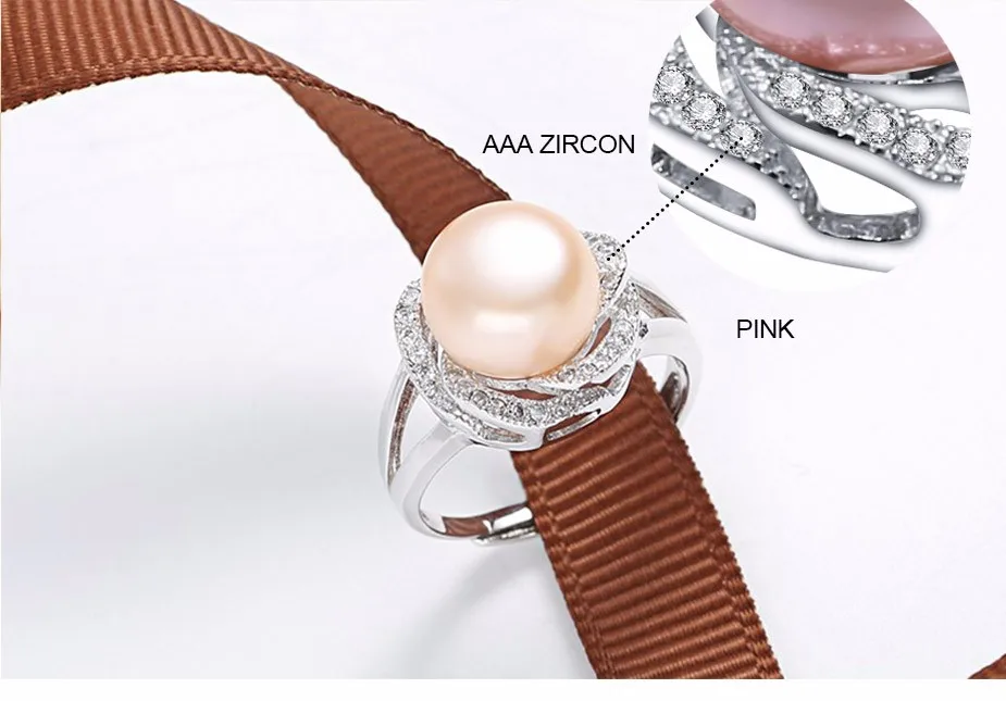 Big Discount 925 sterling silver jewelry on sale big natural pearl rings for women stone ring adjustable white/pink/purple pearl - Fine Rings Dainashi CNAS Wedding Bands Silver Women cpr025 Other Artificial material Pearl 925 Sterling Prong Setting Plant Party Freshwater Pearls Classic White Pink Purple Adjustable 10-10.5mm 100% real natural freshwater pearl opp bag with gift box