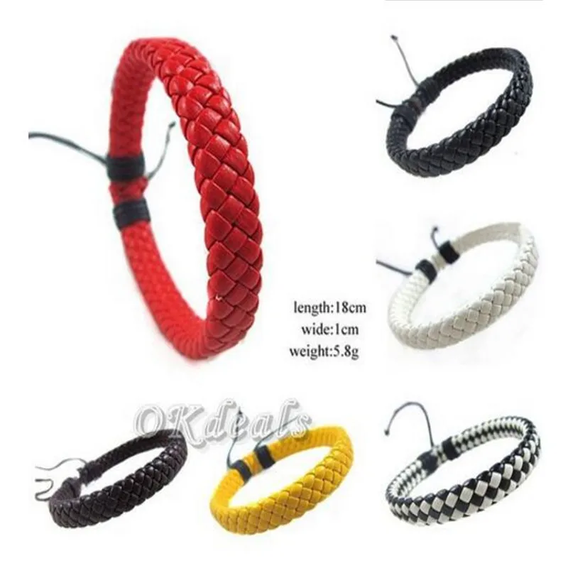 Fashion Jewelry Simple multicolor optional hand-woven leather bracelet Free Shipping
Fashion Jewelry Simple multicolor optional hand-woven leather bracelet Free Shipping