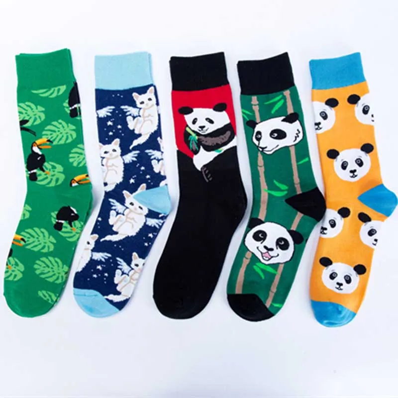 Fashion Cartoon animal Print Chinese Panda White Cat Bird Pattern sock Colorful Happy Socks Men women Ventilation Cotton Sock
Fashion Cartoon animal Print Chinese Panda White Cat Bird Pattern sock Colorful Happy Socks Men women Ventilation Cotton Sock