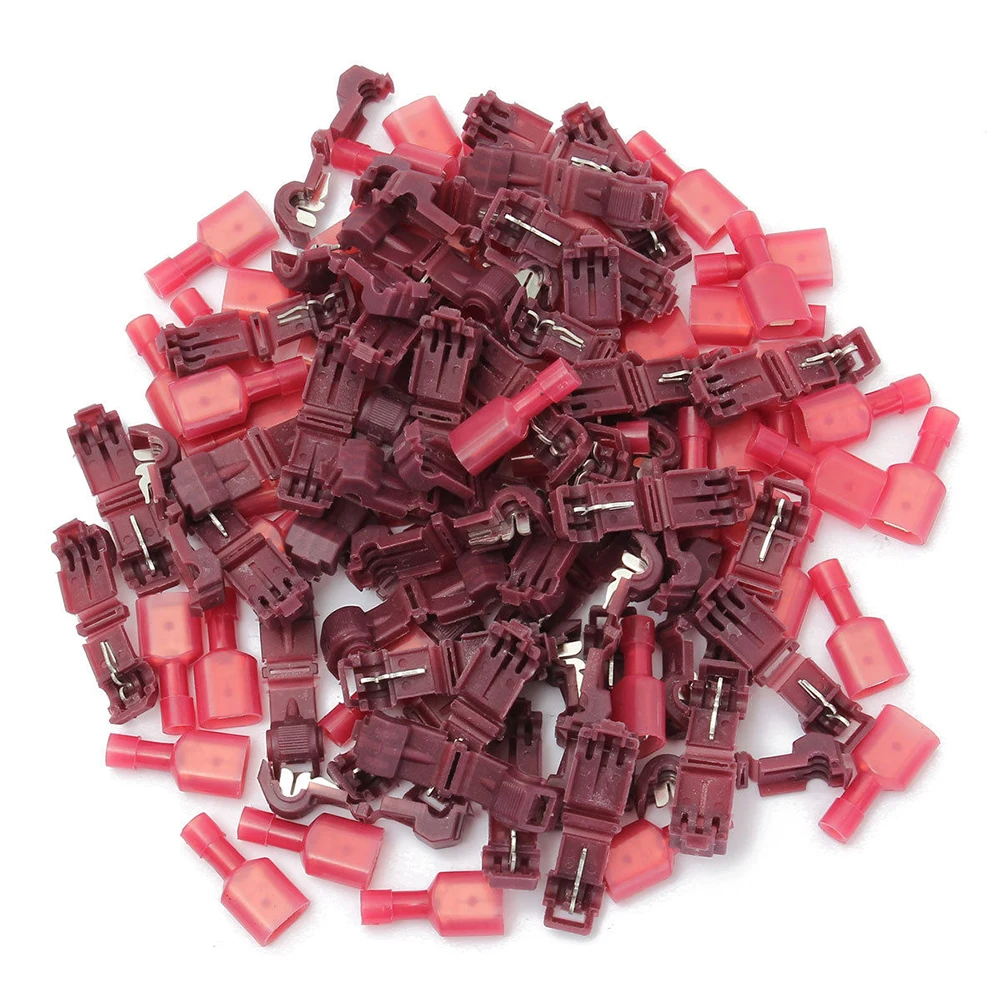 50 Pair Set T-Tap/Male Insulated Terminal Quick Splice Wire Connectors 22-10 AWG Red
50 Pair Set T-Tap/Male Insulated Terminal Quick Splice Wire Connectors 22-10 AWG Red