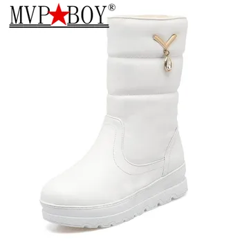 MVP BOY New Winter Warm Snow Boot Woman Fashion Platform Fur Cotton Shoes Flat Heels Mid Calf Boots Women Bootines Mujer Size 42
MVP BOY New Winter Warm Snow Boot Woman Fashion Platform Fur Cotton Shoes Flat Heels Mid Calf Boots Women Bootines Mujer Size 42