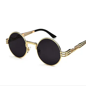 Retro Round Steampunk Sunglasses UV400 Protection Lunette Gold Metal Spring Sun Glasses For Men Cool Circle Mirror Shades
Retro Round Steampunk Sunglasses UV400 Protection Lunette Gold Metal Spring Sun Glasses For Men Cool Circle Mirror Shades