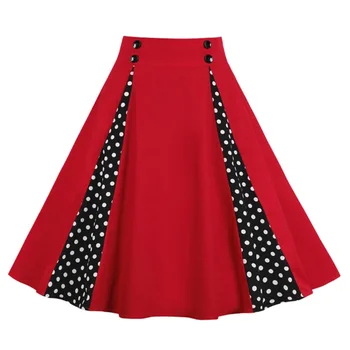 Plus Size Skater Skirt Women Ladies Office Girls Pleated Print Polka Dot High Waist Skirt 50s Swing Vintage Skirts Womens Jupe
Plus Size Skater Skirt Women Ladies Office Girls Pleated Print Polka Dot High Waist Skirt 50s Swing Vintage Skirts Womens Jupe