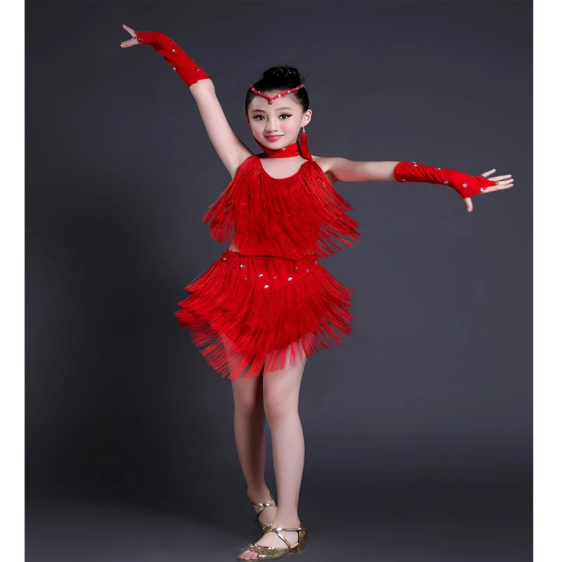 Специальная распродажа пикантные Латинской платье для танцев девочек Детская