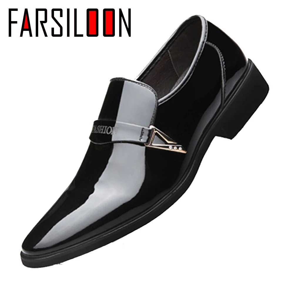 Men's Shoes New Pointed Bright Patent Leather Business Suits Increased Men's Leather Genuine Slip-on Shoes Wedding Shoes OP014
Men's Shoes New Pointed Bright Patent Leather Business Suits Increased Men's Leather Genuine Slip-on Shoes Wedding Shoes OP014