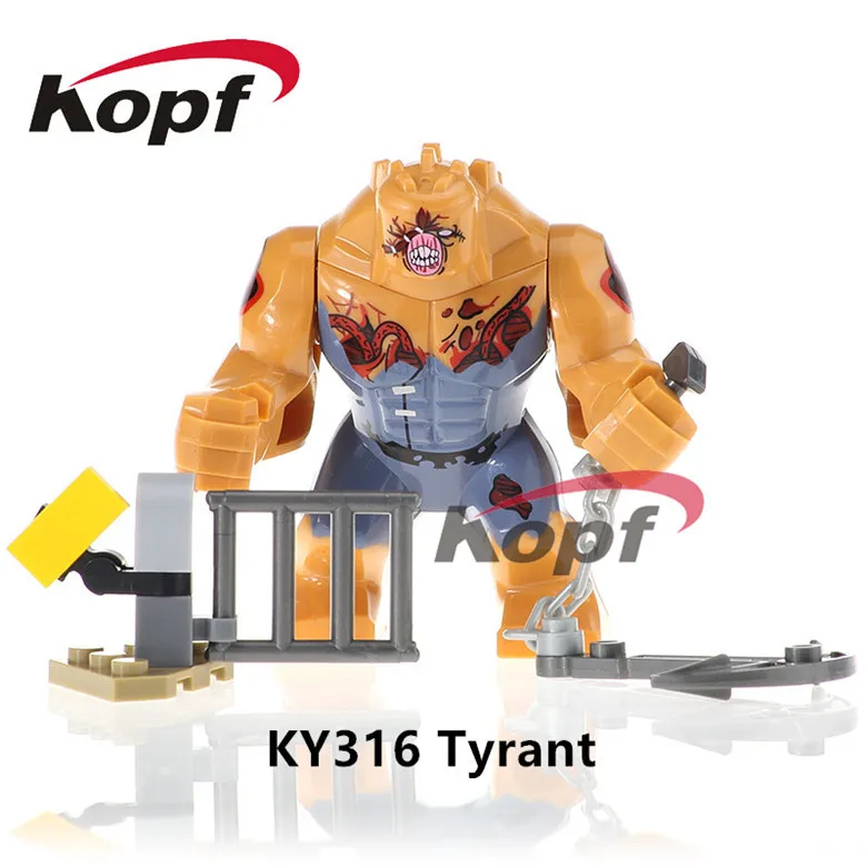 20Pcs Super Heroes The Biochemical Big Size Tyrant Great King Allen Iron Dolls Building Blocks Education Toys for children KY316
20Pcs Super Heroes The Biochemical Big Size Tyrant Great King Allen Iron Dolls Building Blocks Education Toys for children KY316