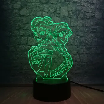 Cartoon 3D Night Light Elsa Anna Girl Princess Figure RGB Blub Atmosphere 7 Color Change Desk Table Lamp Bedroom Decor Kid Gift
Cartoon 3D Night Light Elsa Anna Girl Princess Figure RGB Blub Atmosphere 7 Color Change Desk Table Lamp Bedroom Decor Kid Gift