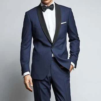 Navy Slim Fit Men Suits for Prom Party Stage Clothes Black Shawl Lapel Formal Groom Wedding Tuxedos 2 Piece Set Jacket Pants
Navy Slim Fit Men Suits for Prom Party Stage Clothes Black Shawl Lapel Formal Groom Wedding Tuxedos 2 Piece Set Jacket Pants