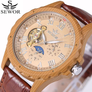 Luxury Brand SEWOR Men Simulation Bamboo Wood Watches Men Tourbillon mechanical Clock Fashion Casual Leather Strap Wrist Watch
Luxury Brand SEWOR Men Simulation Bamboo Wood Watches Men Tourbillon mechanical Clock Fashion Casual Leather Strap Wrist Watch