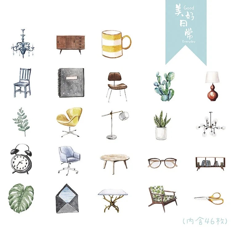 (46pcs/Pack) Daily Life Series Japan Style Paper Decorative Label Sticker Adhesive Scrapbooking Sticker Escolar Shcool Supply
(46pcs/Pack) Daily Life Series Japan Style Paper Decorative Label Sticker Adhesive Scrapbooking Sticker Escolar Shcool Supply