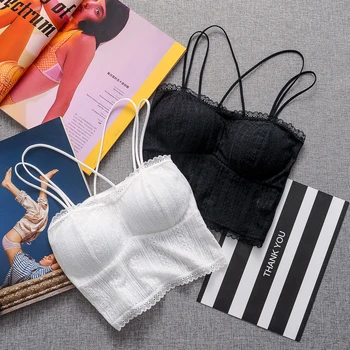Women slim top tube Versatile Sleeveless Lace Cotton Off Shoulder Slim Solid Color Sexy Strap Top Tube
Women slim top tube Versatile Sleeveless Lace Cotton Off Shoulder Slim Solid Color Sexy Strap Top Tube