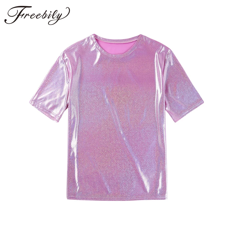 Summer Women t shirt Sparkly Shiny Reflective Metallic Loose tshirt Fashion O-Neck Short Sleeve Tops Woman Tees Harajuku Top Tee
Summer Women t shirt Sparkly Shiny Reflective Metallic Loose tshirt Fashion O-Neck Short Sleeve Tops Woman Tees Harajuku Top Tee