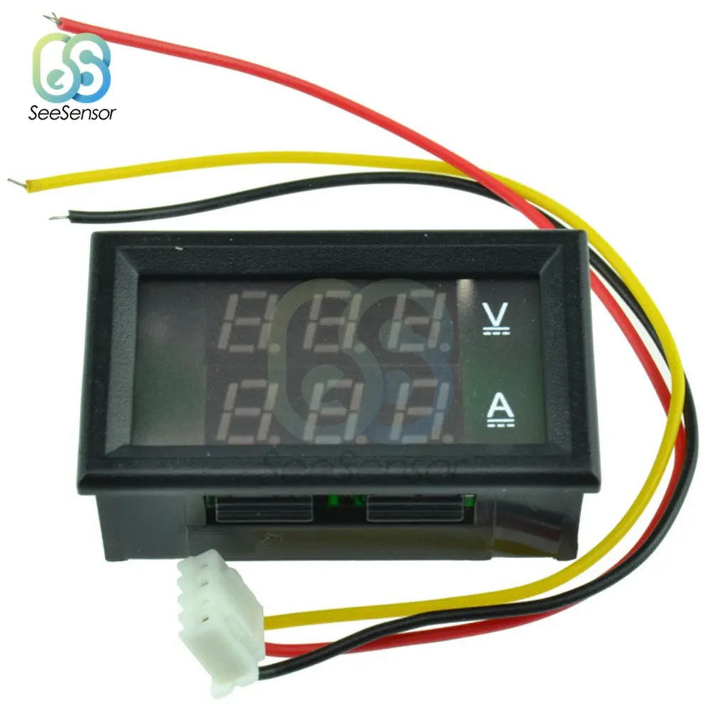 Фото Mini Digital Voltmeter Ammeter DC 30V 50A Panel Amp Volt Voltage Current Meter Tester 0.28" Red Dual LED Display 4.5-30V  | Измерители тока (32967725489)