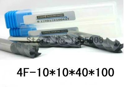Carbide end mill 4F-10*10*40*100 4 Flute controller spindle carbide,extended length milling cutter,the lathe tool,coating:NANO
Carbide end mill 4F-10*10*40*100 4 Flute controller spindle carbide,extended length milling cutter,the lathe tool,coating:NANO