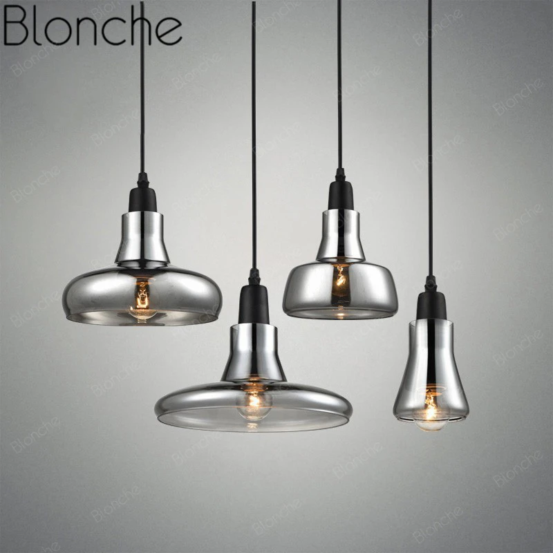 Modern Glass Pendant Lamp Grey Shadow Hanging Lights for Dining Room Bedroom Kitchen Lamp Industrial Vintage Light Fixtures
Modern Glass Pendant Lamp Grey Shadow Hanging Lights for Dining Room Bedroom Kitchen Lamp Industrial Vintage Light Fixtures