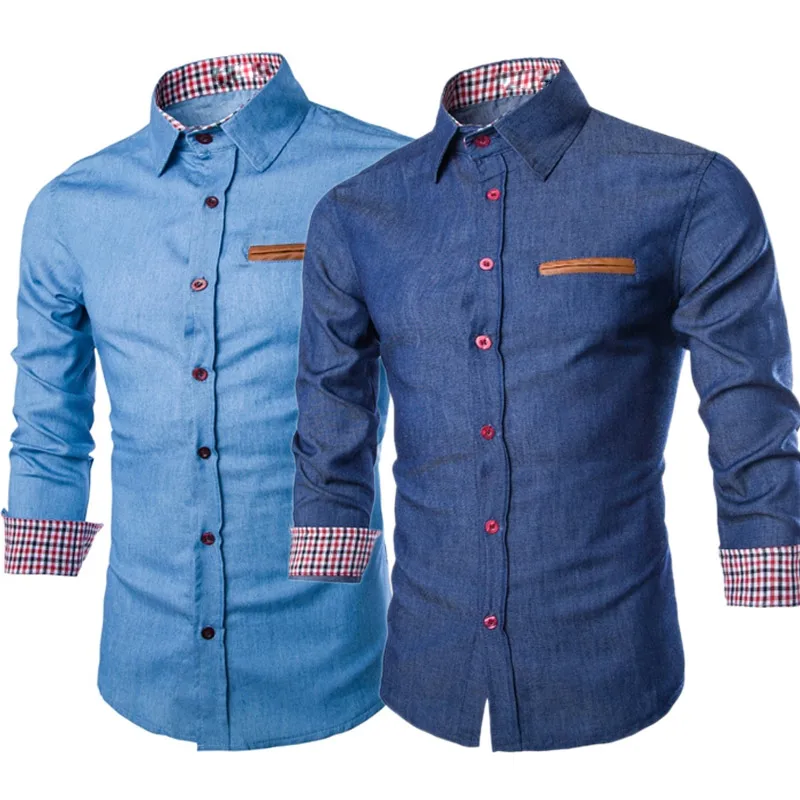 Newly Fashion Men Denim Jeans Shirt Casual Long Sleeve Slim Fit Cotton Tops Shirts DOD886
Newly Fashion Men Denim Jeans Shirt Casual Long Sleeve Slim Fit Cotton Tops Shirts DOD886