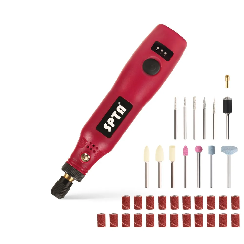 SPTA Mini Dremel Rotary Tool USB Cordless battery angle Grinder sanding machine 3.7V Drill Engraving Metal Glass Wireless 38Pcs
SPTA Mini Dremel Rotary Tool USB Cordless battery angle Grinder sanding machine 3.7V Drill Engraving Metal Glass Wireless 38Pcs