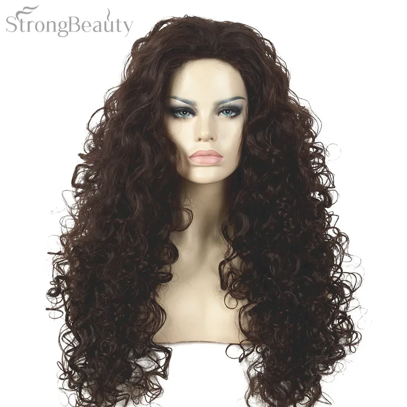 

Strong Beauty Synthetic Long Curly Auburn Women Capless Wigs Heat Resistant Hair