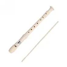 חדש צבעוני 8 חורים סופרן מקליט חליל עם ניקוי מקל כלי נגינה לילדים מכשיר למתחילים(China)