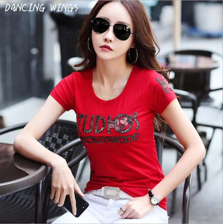 Diamond Letter Printed Women T-shirt Cotton Short Sleeve Harajuku Tshirt Fashion Summer Tops Plus Size
Diamond Letter Printed Women T-shirt Cotton Short Sleeve Harajuku Tshirt Fashion Summer Tops Plus Size