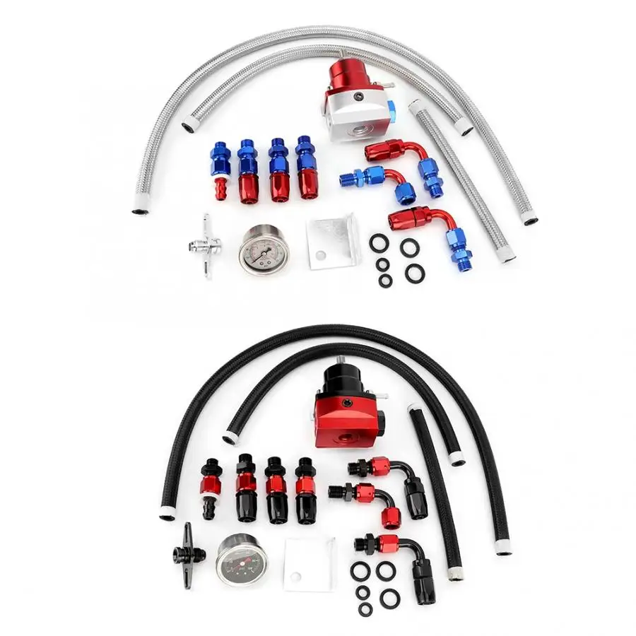 Universal Fuel Pressure Regulator Kit Oil 160psi Gauge AN 6 Fitting End CNC high-density aluminum alloy
Universal Fuel Pressure Regulator Kit Oil 160psi Gauge AN 6 Fitting End CNC high-density aluminum alloy