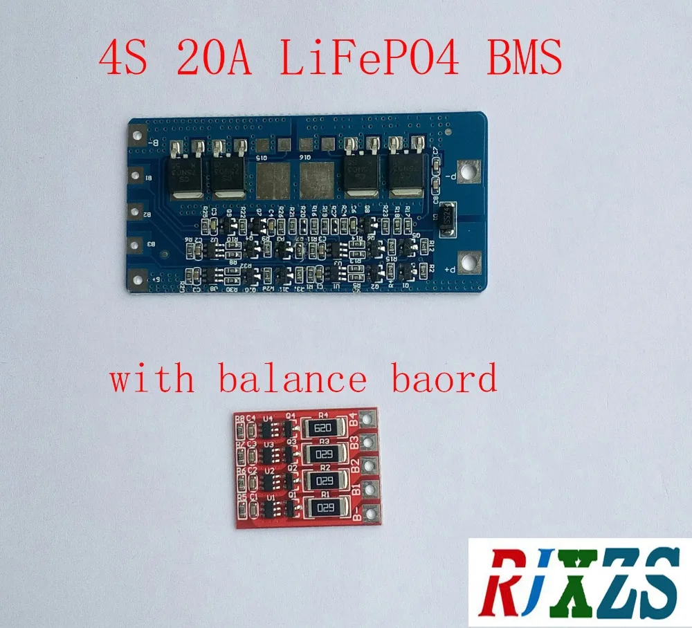 Защитная плата для аккумуляторов 20 А LiFePO4 BMS/PCM/PCB 4 упаковки 18650 lifepo4|lifepo4 4s|for 18650board