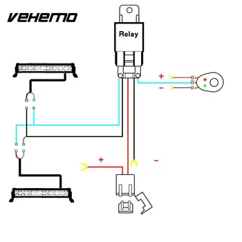 Vehemo Connecting 2 LED Wiring Harness Kit Line Set Fuse Relay Car Tuning for Copper Line Headlight Wiring Professional
Vehemo Connecting 2 LED Wiring Harness Kit Line Set Fuse Relay Car Tuning for Copper Line Headlight Wiring Professional