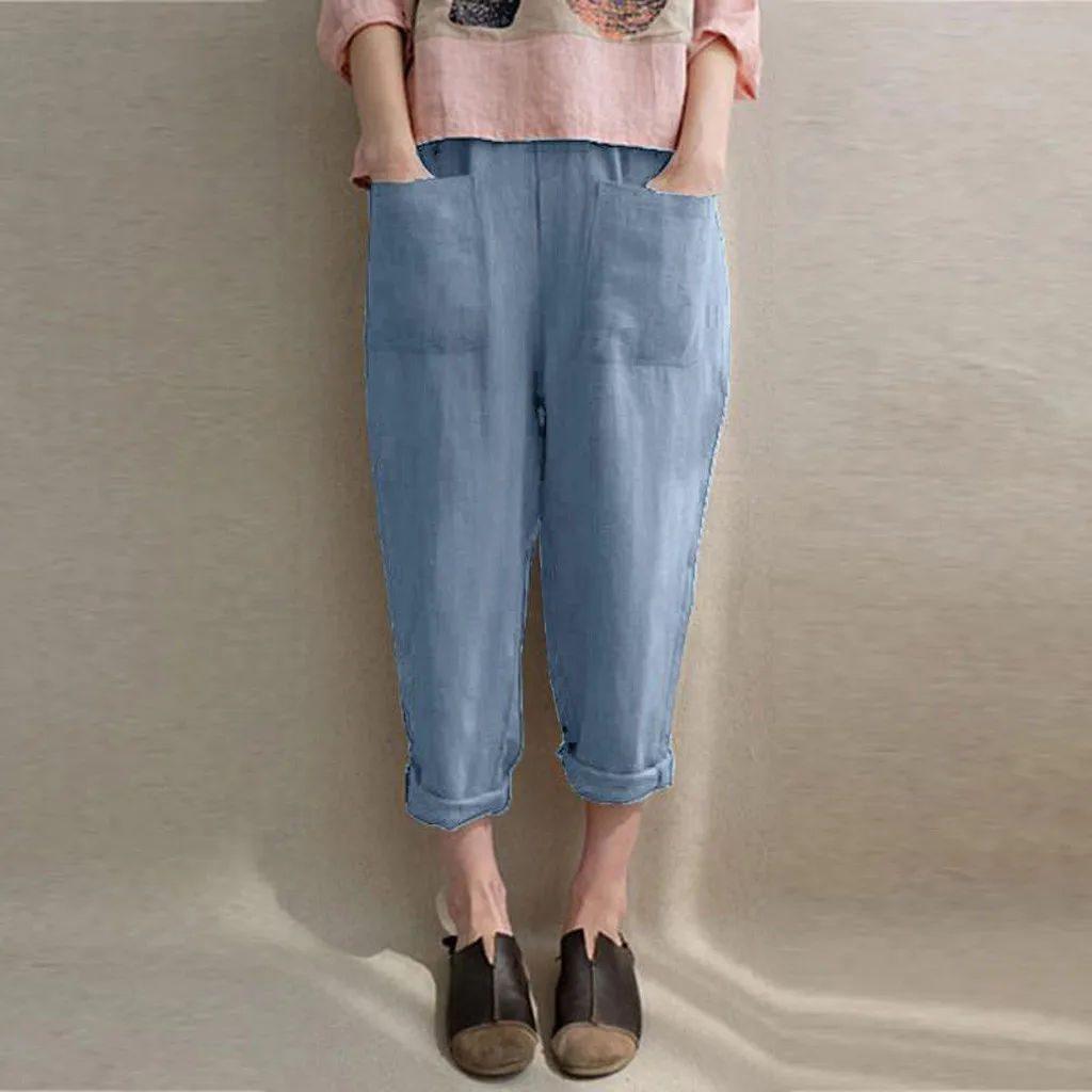 Plus Size Pants Women Cotton Linen Blend Summer High Waist Wide Leg Culottes Pant Harem Baggy Female Loose Trousers Women June12
Plus Size Pants Women Cotton Linen Blend Summer High Waist Wide Leg Culottes Pant Harem Baggy Female Loose Trousers Women June12