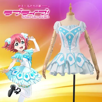 LoveLive!SunShine!!Aqours Ruby Kurosawa Activity Cards Stage COS Girls BLUE+WHITE Cosplay Costume Adult Outfit Hairband Dress
LoveLive!SunShine!!Aqours Ruby Kurosawa Activity Cards Stage COS Girls BLUE+WHITE Cosplay Costume Adult Outfit Hairband Dress