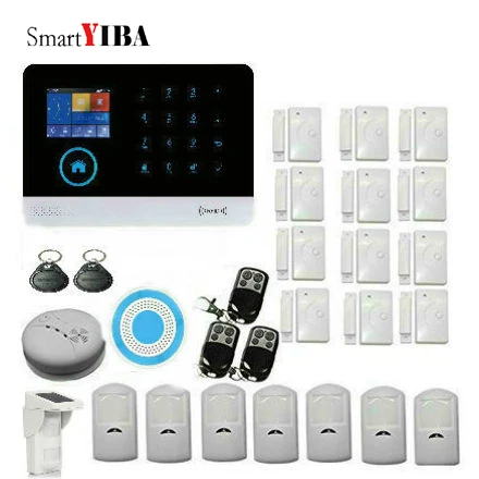 

SmartYIBA WIFI gsm alarm system Touch Keyboard IOS Android APP 433MHz Home Burglar Wifi/GSM/GPRS/SMS Alarm System