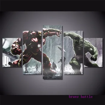 Ironman VS Hulk 5 Pieces Canvas Painting Print Living Room Home Decor Modern Wall Art Oil Painting
Ironman VS Hulk 5 Pieces Canvas Painting Print Living Room Home Decor Modern Wall Art Oil Painting