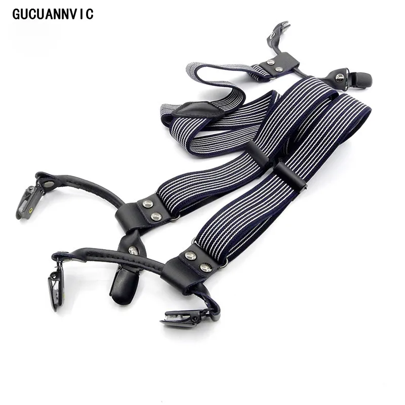GUCUANNVIC fashion Black stripes with elastic straps british style leather suspenders men and women braces clip selection
GUCUANNVIC fashion Black stripes with elastic straps british style leather suspenders men and women braces clip selection