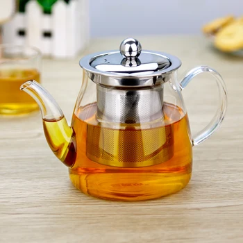 Popular 650ml Classic 3.3 Borosilicate Glass Teapot With Removeable Stainless Steel Infuser Heatable Puerh Tea Kettle Set Flower
Popular 650ml Classic 3.3 Borosilicate Glass Teapot With Removeable Stainless Steel Infuser Heatable Puerh Tea Kettle Set Flower