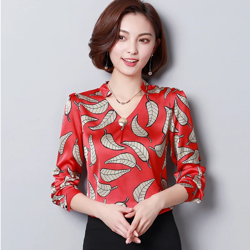 2018 Long Sleeve Print V-Neck Plus Size Female Bottoming Chiffon Blouse Shirt Loose Elegant Women Soft Tops Camisas Mujer
2018 Long Sleeve Print V-Neck Plus Size Female Bottoming Chiffon Blouse Shirt Loose Elegant Women Soft Tops Camisas Mujer