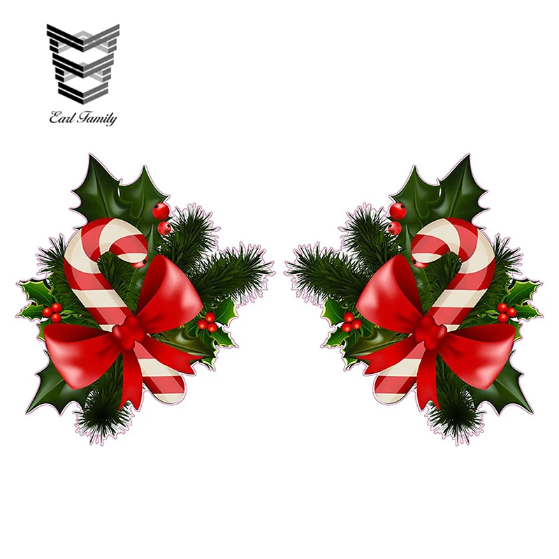 EARLFAMILY 13cm x 7.2cm Christmas Candy Cane with Mistletoe Right Left Wall Decoration Vinyl Decals DIY Waterproof Car Stickers
EARLFAMILY 13cm x 7.2cm Christmas Candy Cane with Mistletoe Right Left Wall Decoration Vinyl Decals DIY Waterproof Car Stickers