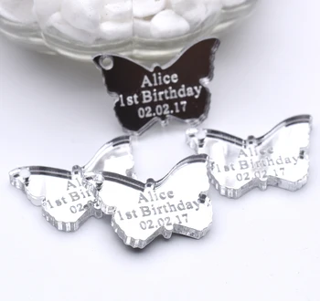 100PCS Personalized Wedding Tag Mirror Engraved Love Butterfly Table Centerpieces Baby Shower Birthday Gfit Favors
100PCS Personalized Wedding Tag Mirror Engraved Love Butterfly Table Centerpieces Baby Shower Birthday Gfit Favors