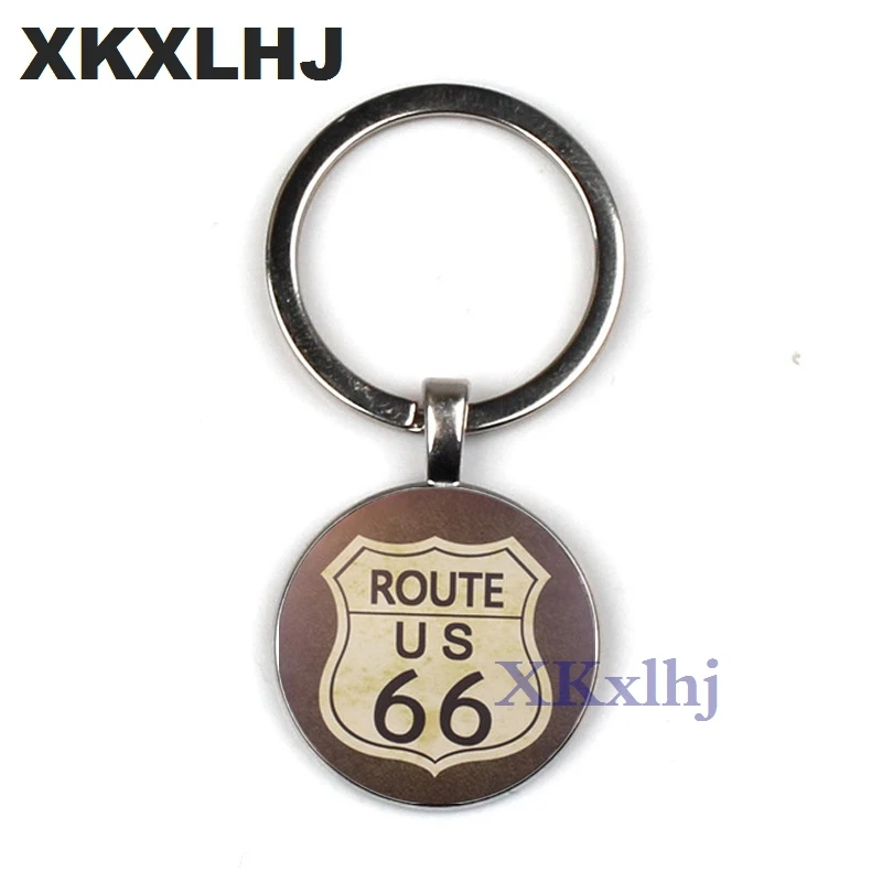 XKXLHJ Classic Route 66 Symbol Key Chain Silver Plated Color Metal Glass Dome US Car Pattern Keychains Keyring Jewelry
XKXLHJ Classic Route 66 Symbol Key Chain Silver Plated Color Metal Glass Dome US Car Pattern Keychains Keyring Jewelry