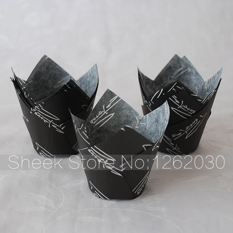 Black pattern Tulip Cupcake Liner ,Paper Baking Cups Easy Release Muffin cup For Baking Muffins and Cupcakes 100PCS/pack
Black pattern Tulip Cupcake Liner ,Paper Baking Cups Easy Release Muffin cup For Baking Muffins and Cupcakes 100PCS/pack