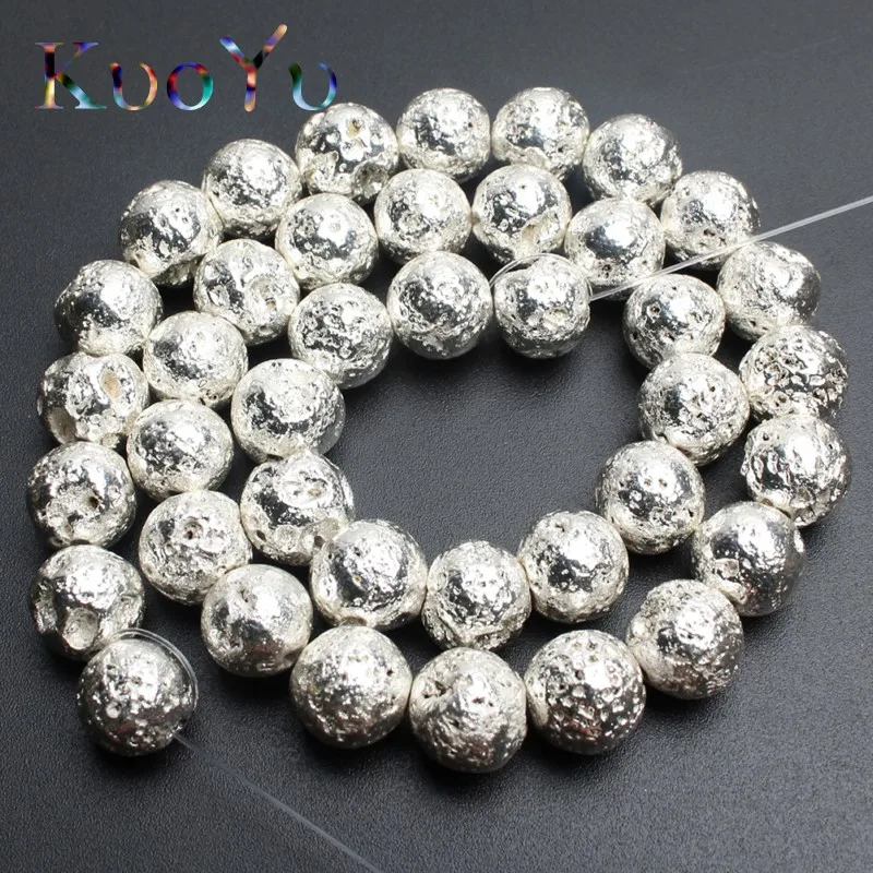 Natural Silver Lava Volcanic Beads Round Loose Stone Bead 15"4/6/8/10mm For Jewelry Making DIY Charm Bracelet Necklace wholesale
Natural Silver Lava Volcanic Beads Round Loose Stone Bead 15"4/6/8/10mm For Jewelry Making DIY Charm Bracelet Necklace wholesale