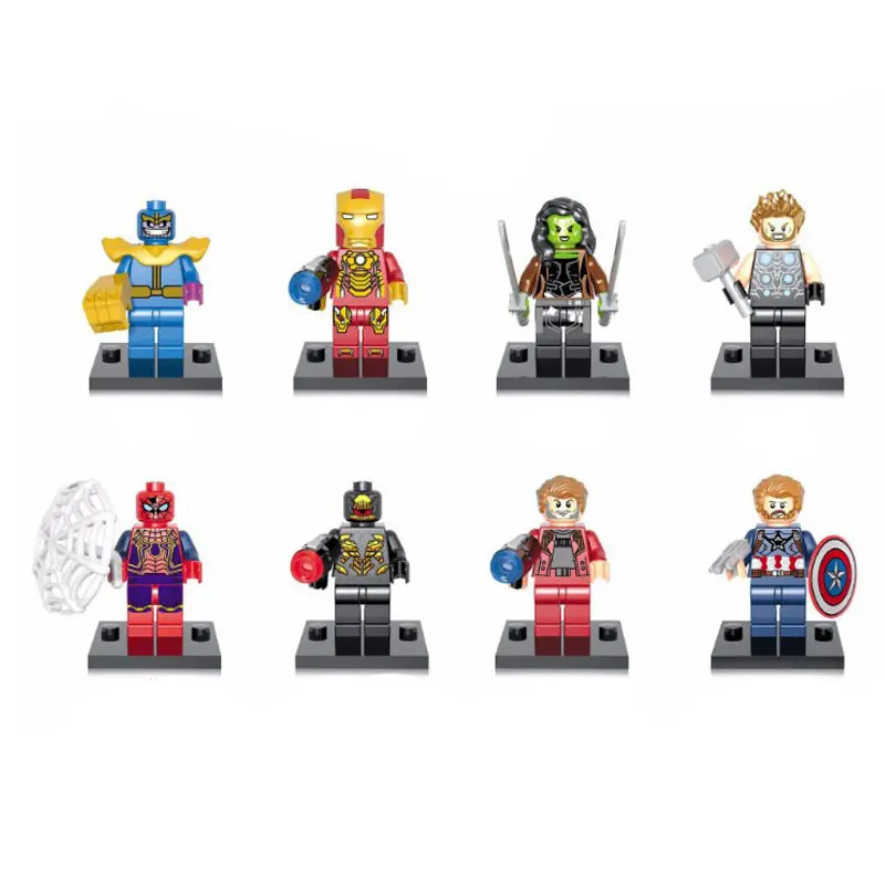Marvel Avengers Infinity War Thanos Iron Man Thor Star Lord Collectible Model Dolls Building Blocks Children Gift Toy
Marvel Avengers Infinity War Thanos Iron Man Thor Star Lord Collectible Model Dolls Building Blocks Children Gift Toy
