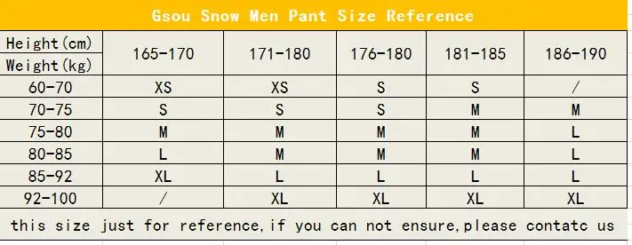 pant size reference