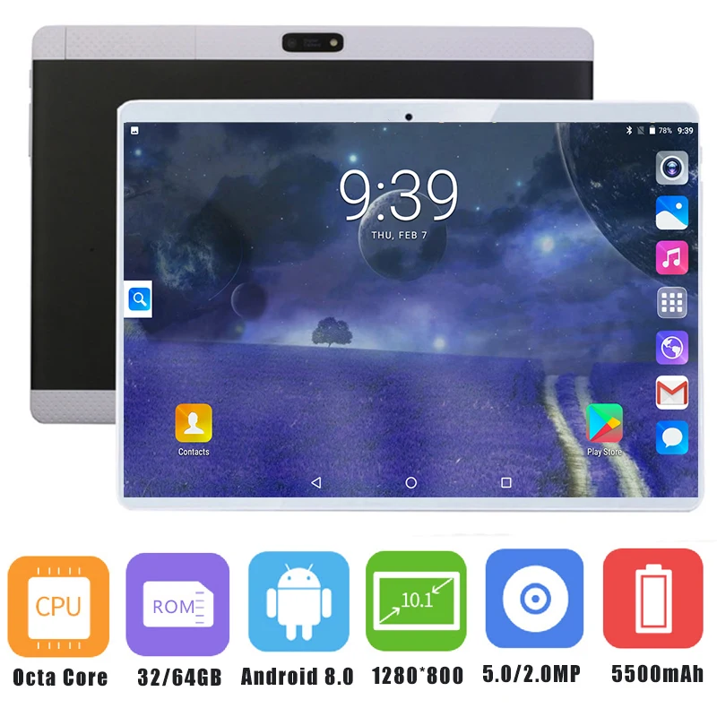 2019 New 10 inch Tablet PC Octa Core 4GB RAM 64GB ROM Dual SIM Cards GPS 3G 4G FDD LTE Android 8.0 Tablet PC 10 10.1" +Gifts
2019 New 10 inch Tablet PC Octa Core 4GB RAM 64GB ROM Dual SIM Cards GPS 3G 4G FDD LTE Android 8.0 Tablet PC 10 10.1" +Gifts